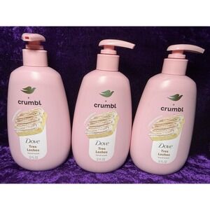 Dove Crumbl Hand Wash Lot 3 Tres Leche Crumble Limited Edition 12 oz Soap